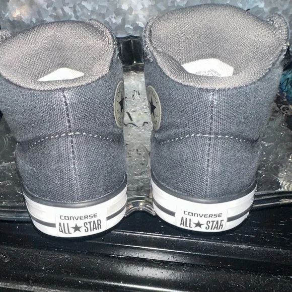 CONVERSE All Star Chuck Taylor Size 4 Tops Black Canvas Shoes - Picture 5 of 6